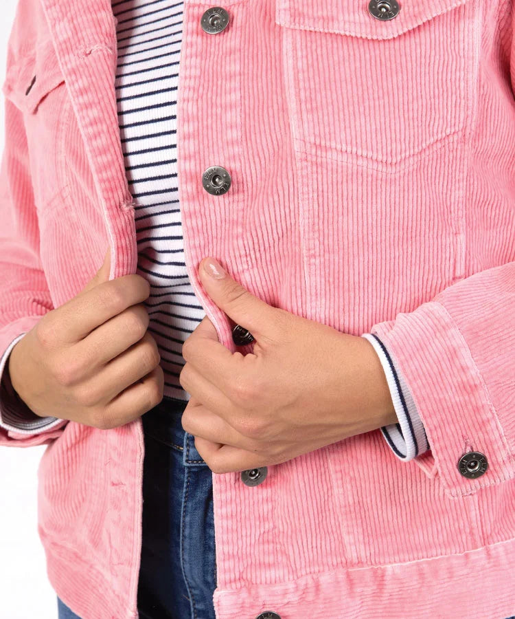 Fleur Cord Jacket - Charm Pink