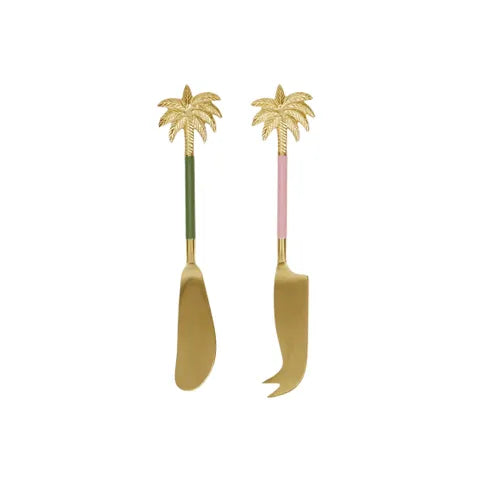 Cheese Knife Set - Pink/Green