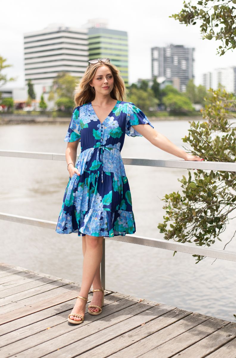 Glorious Short Dress- Blue