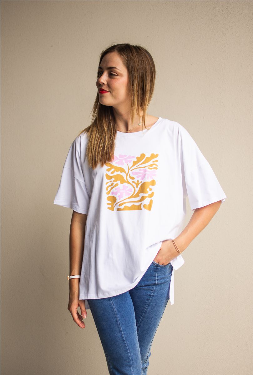 Flora Tee- White