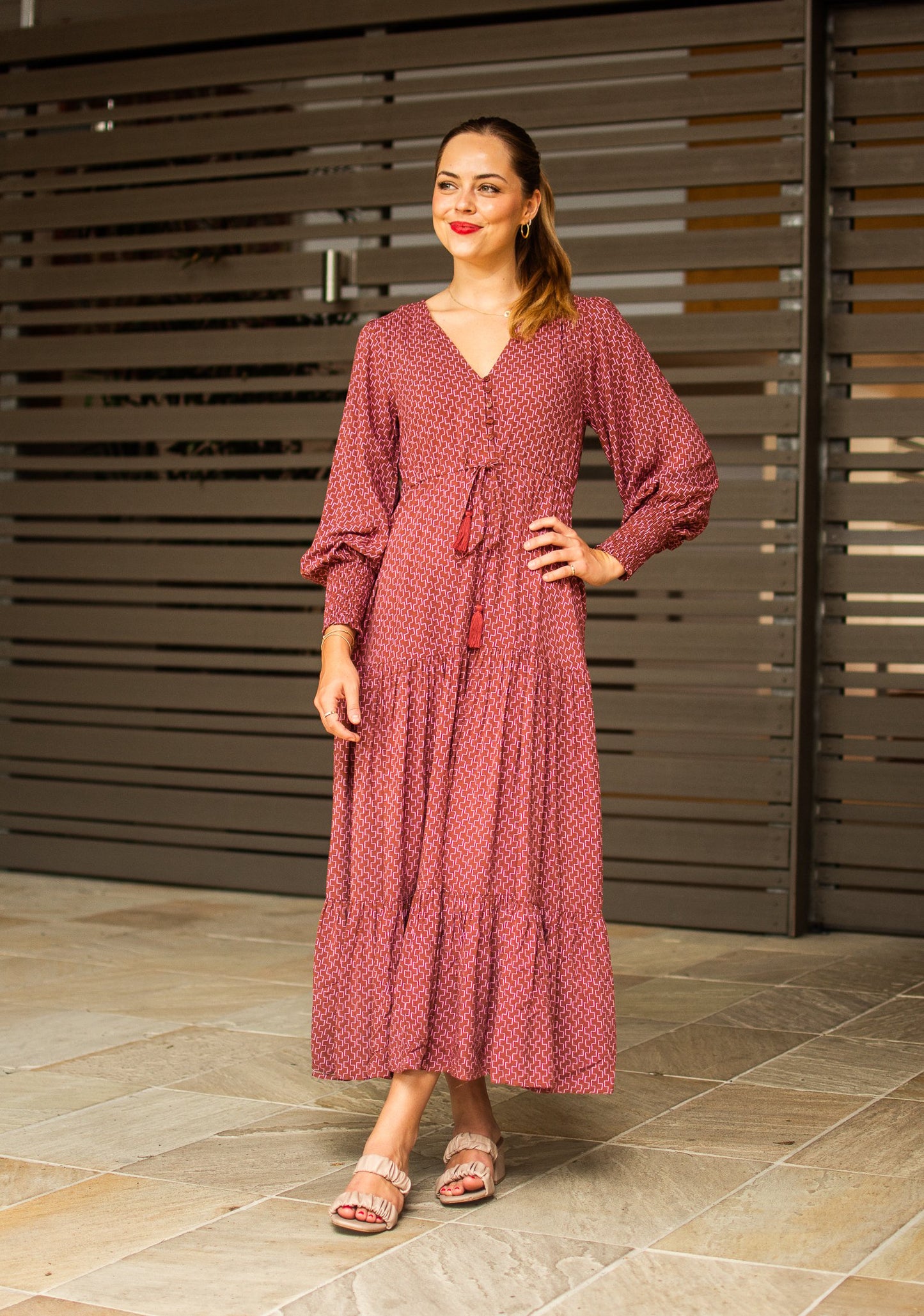 Plum Brick Maxi Dress