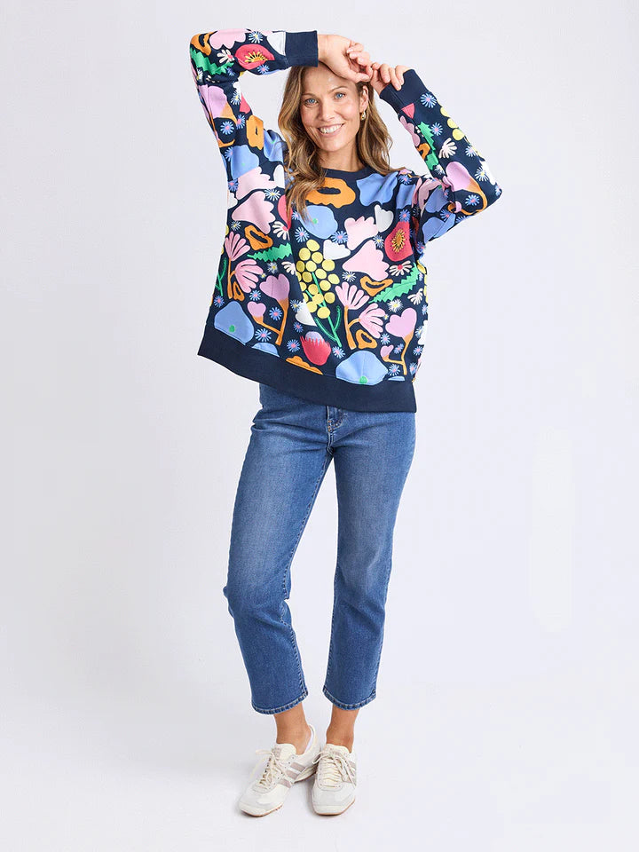 Flower Medly Crew- Multi
