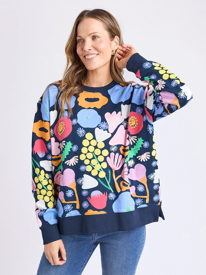 Flower Medly Crew- Multi