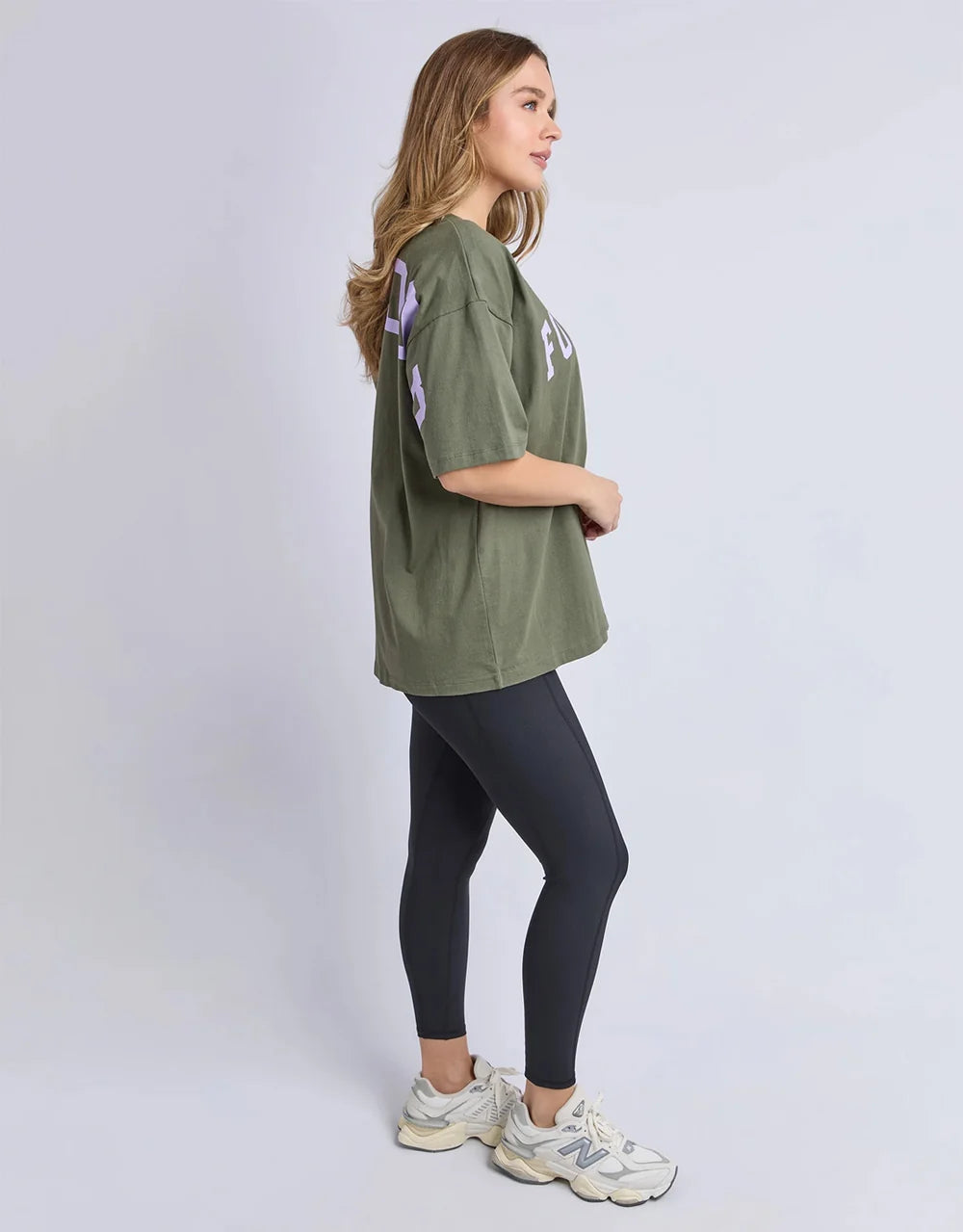 Interval Tee- Khaki /Lilac