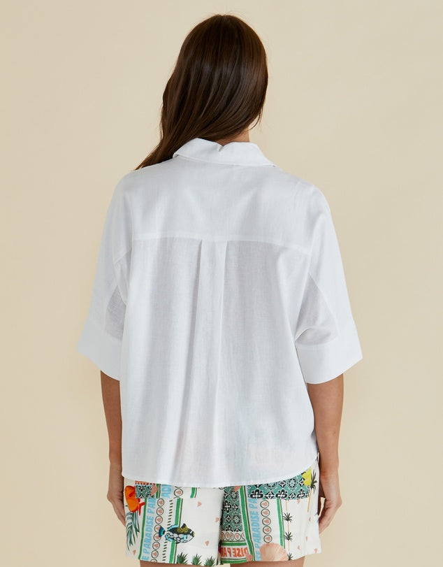 Lynwood Linen Shirt- Off White