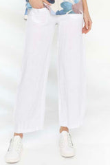 Italian Relax Linen Pant - White