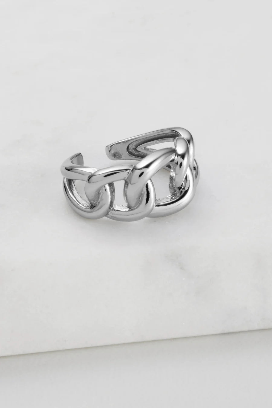 Zafino Wide Ink Adjustable Ring - Silver