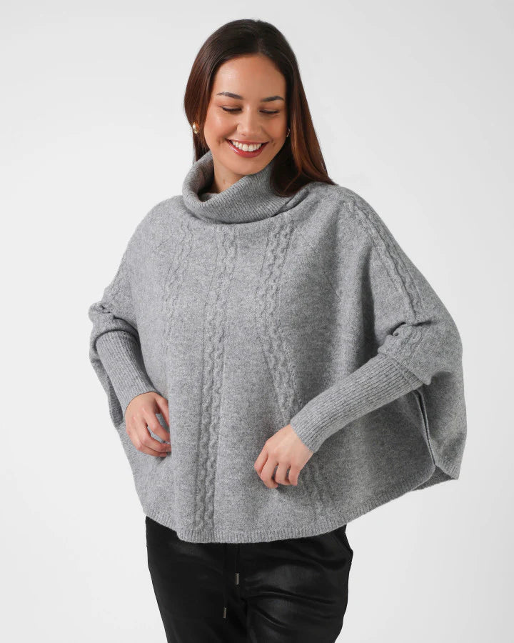 Joey Poncho - Grey Marle