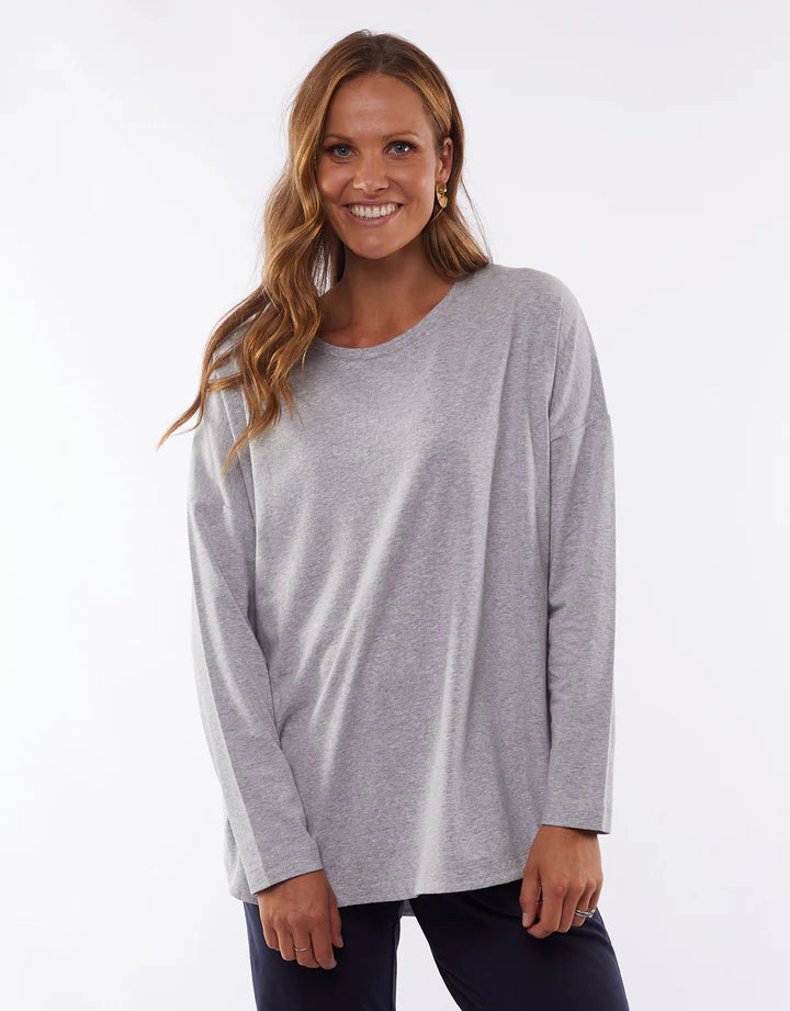 Society L/S Tee- Grey Marle