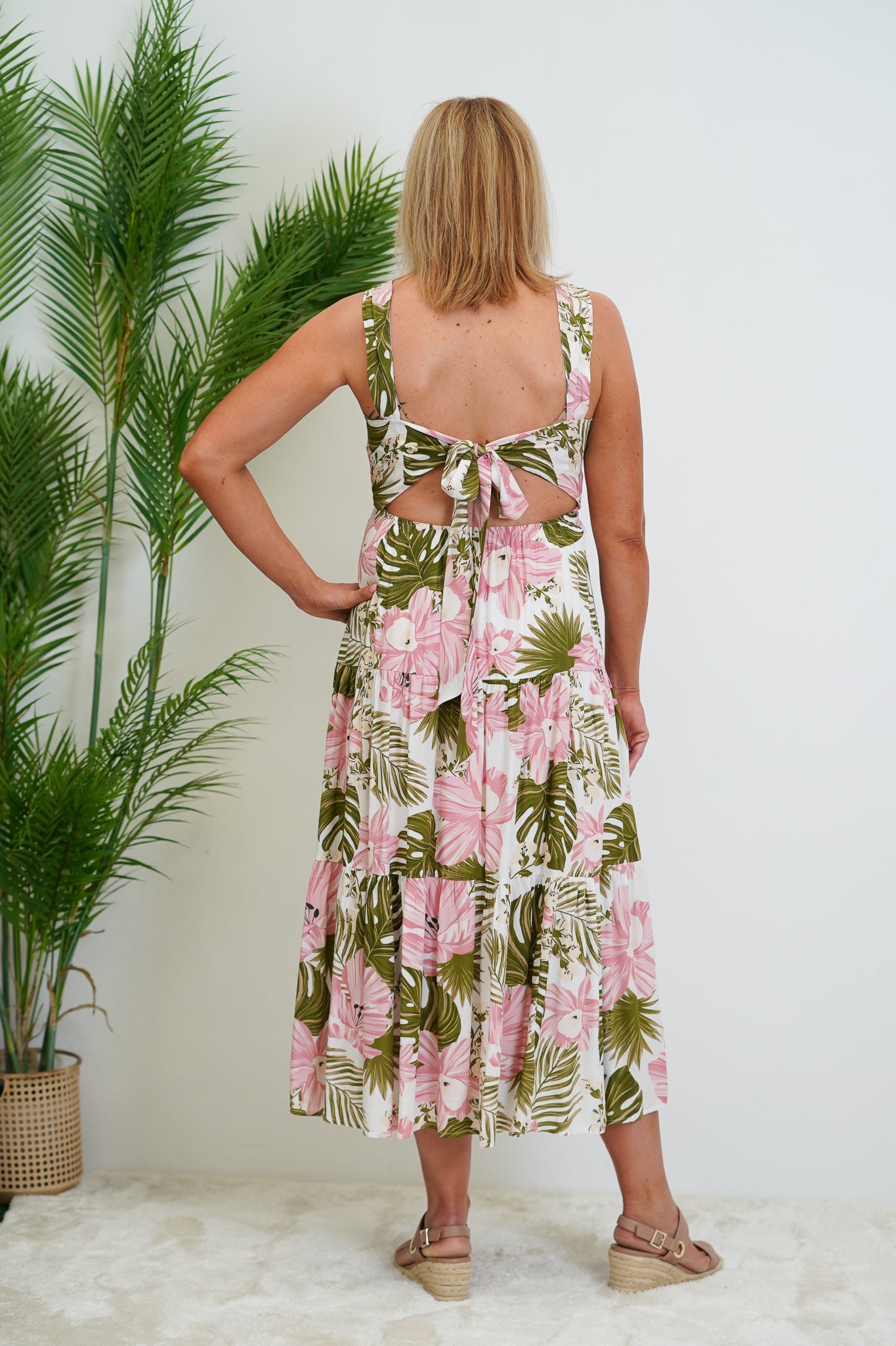 Pink Jungle Sleeveless Dress