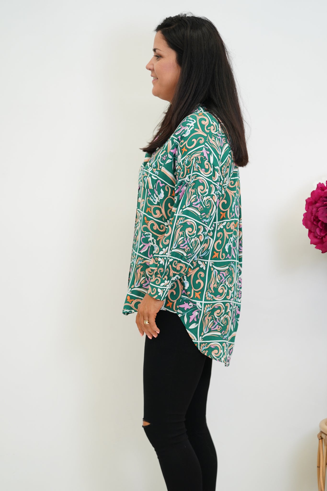 Green Paisley Shirt