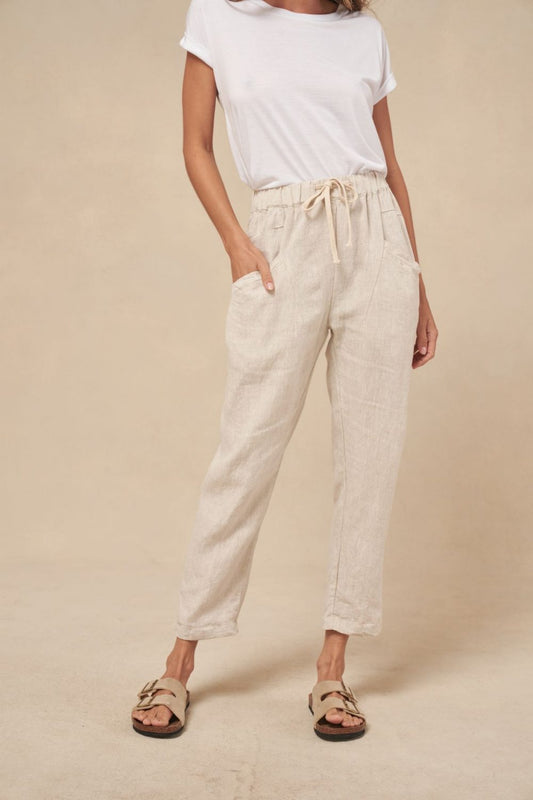 Luxe Linen Pant - Natural