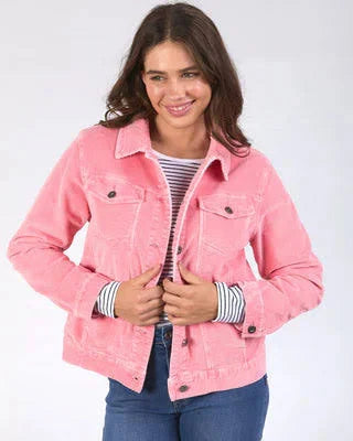 Fleur Cord Jacket - Peony Pink