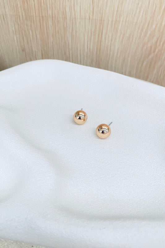 3D Ball Stud- Yellow Gold