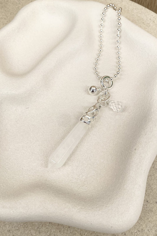 Crystal Necklace- Silver