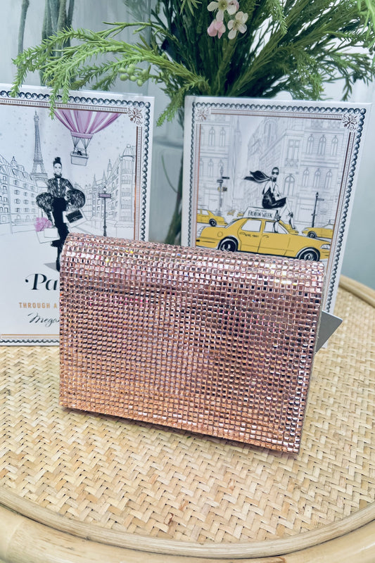 Bling New York Clutch - Rose Gold