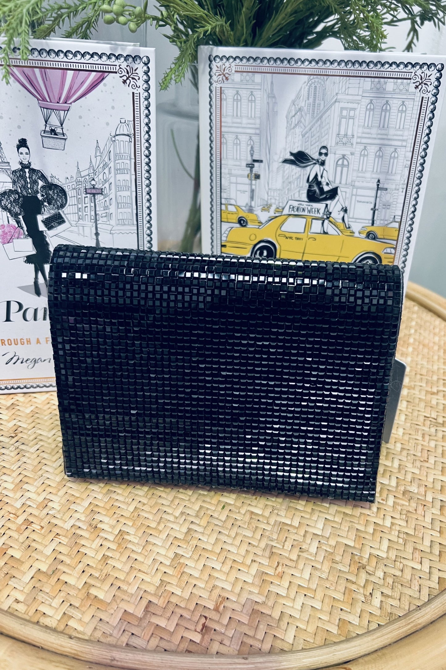 Bling New York Clutch - Black