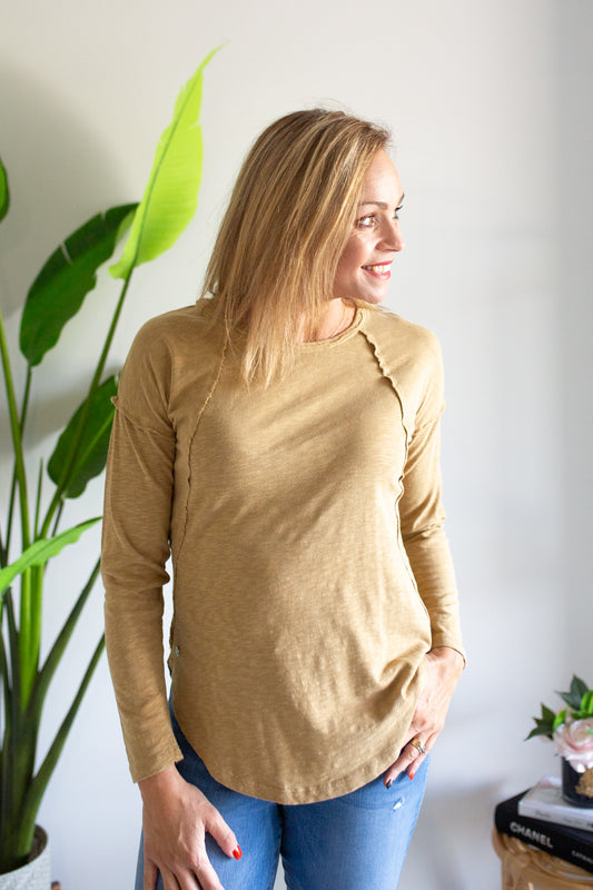 Mackenzie L/S Top - Mustard