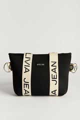 Cove Tote Bag With Zip Closure- Black