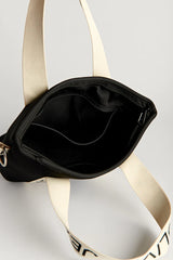 Cove Tote Bag With Zip Closure- Black