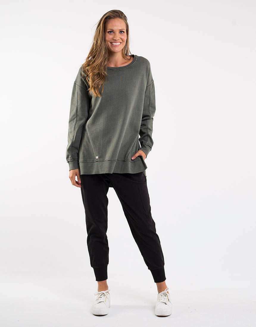 Fleur Crew- Khaki