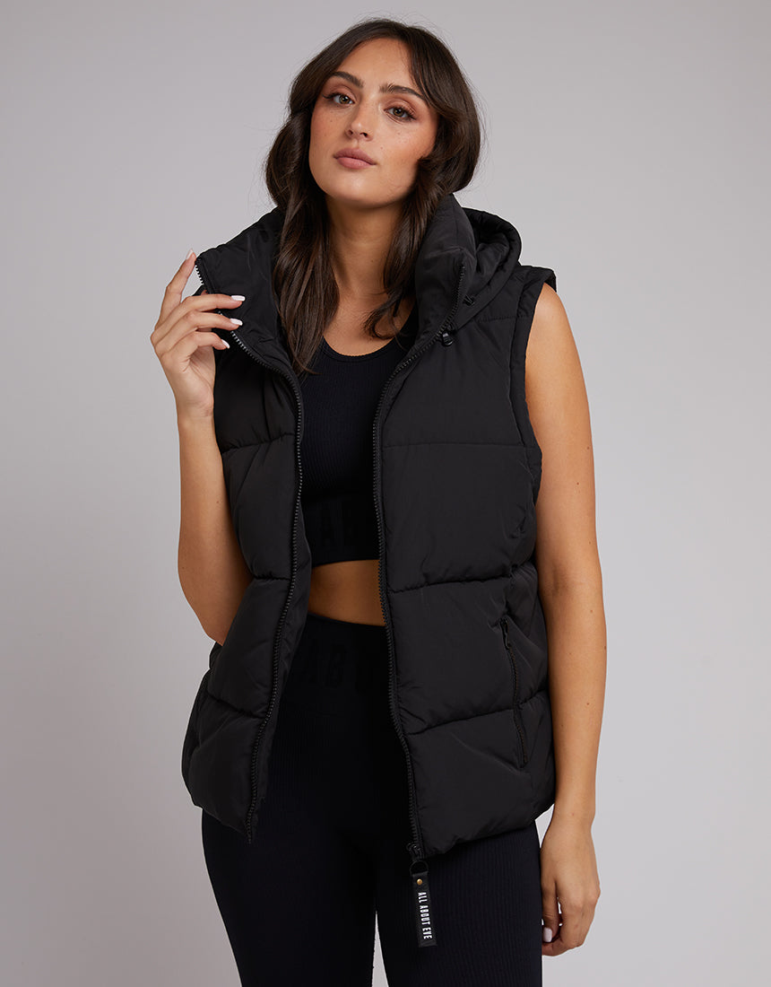 Remi Luxe Puffer Vest - Black