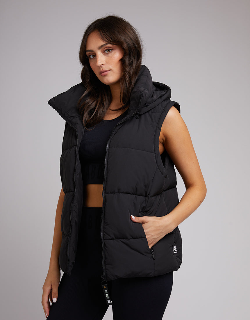 Remi Luxe Puffer Vest - Black