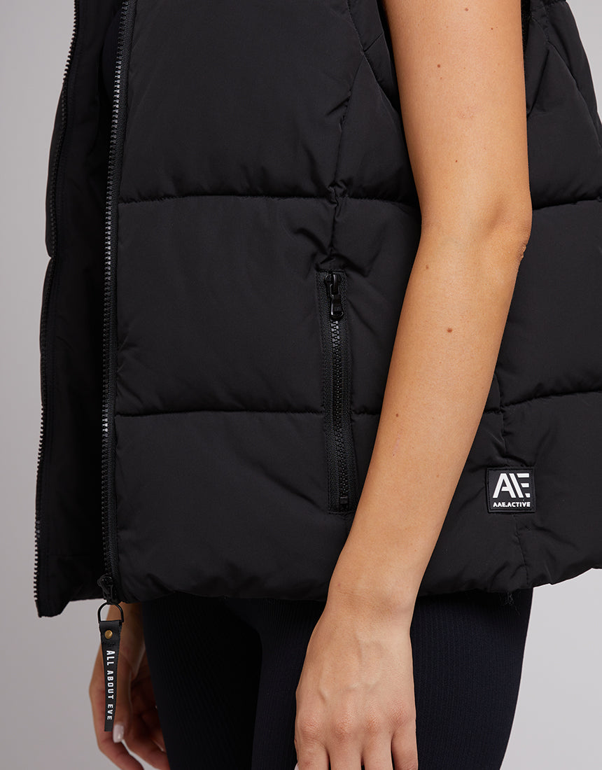 Remi Luxe Puffer Vest - Black