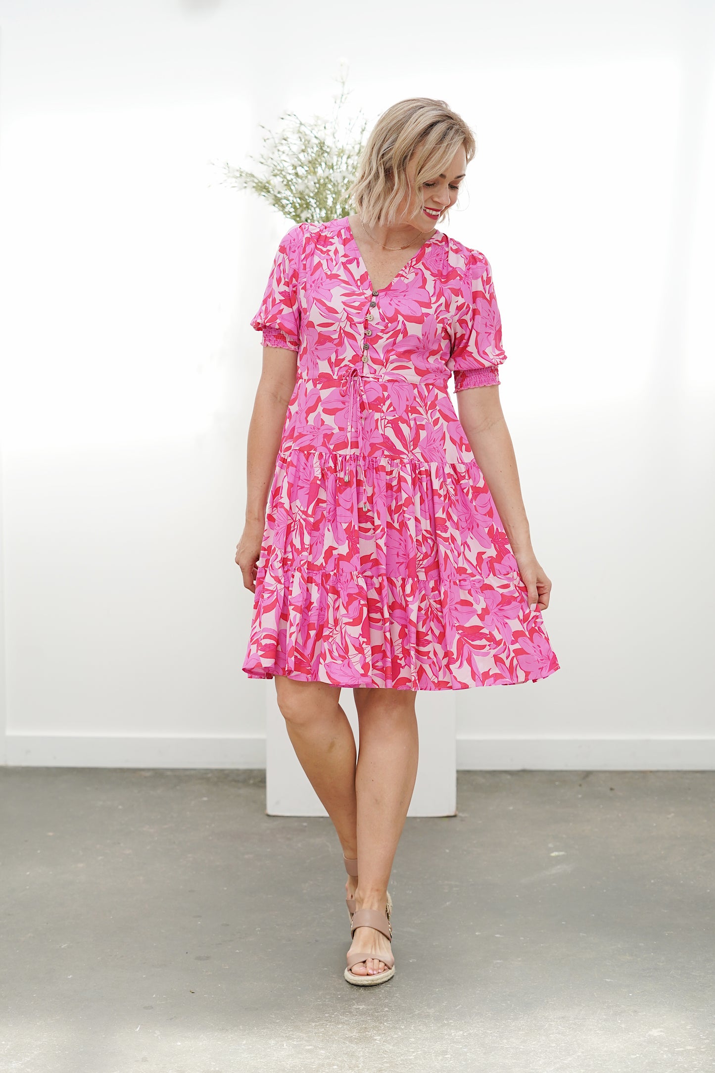 Fuchsia  Floral Dress ( BAXTER & ONLINE ONLY)