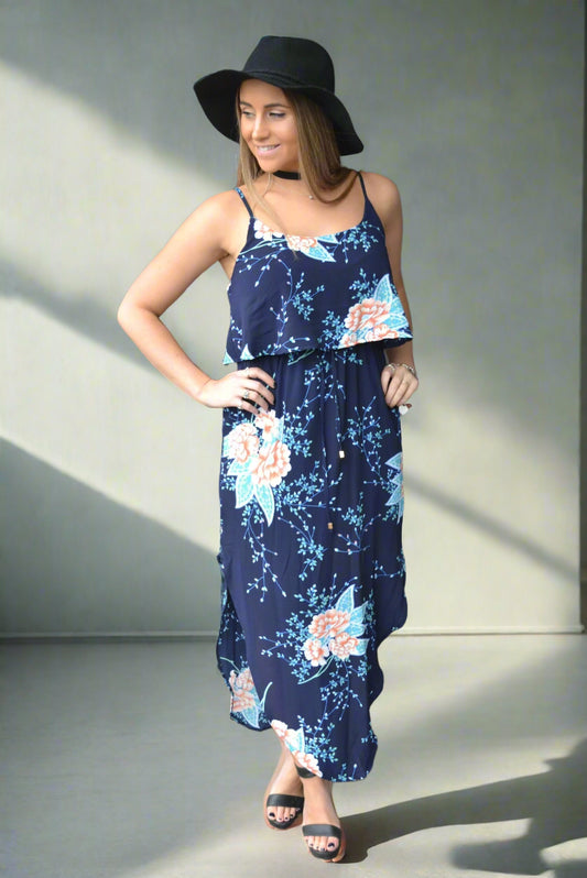 Dakota Dress- Navy Blossom