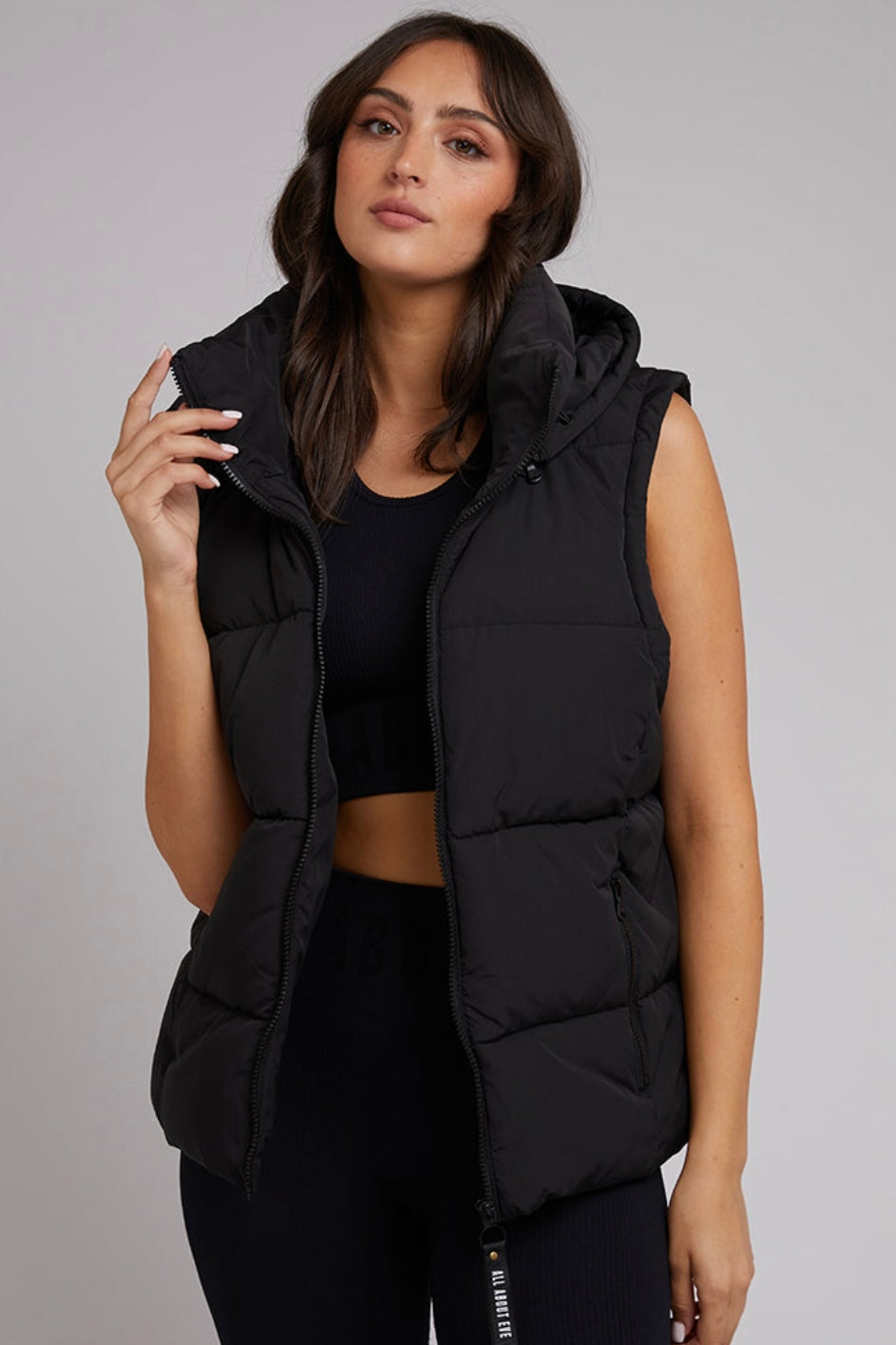 Remi Luxe Puffer Vest - Black